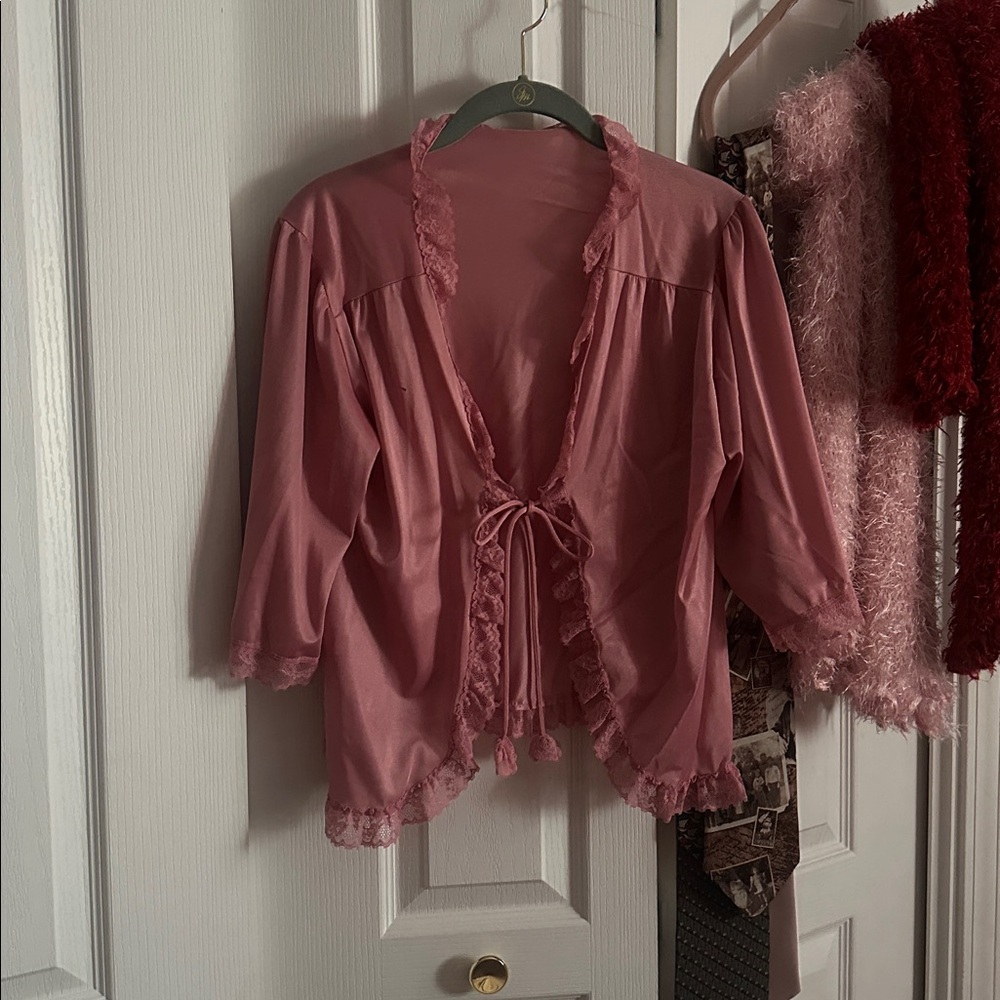 Pink Lace Trim sleepwear.